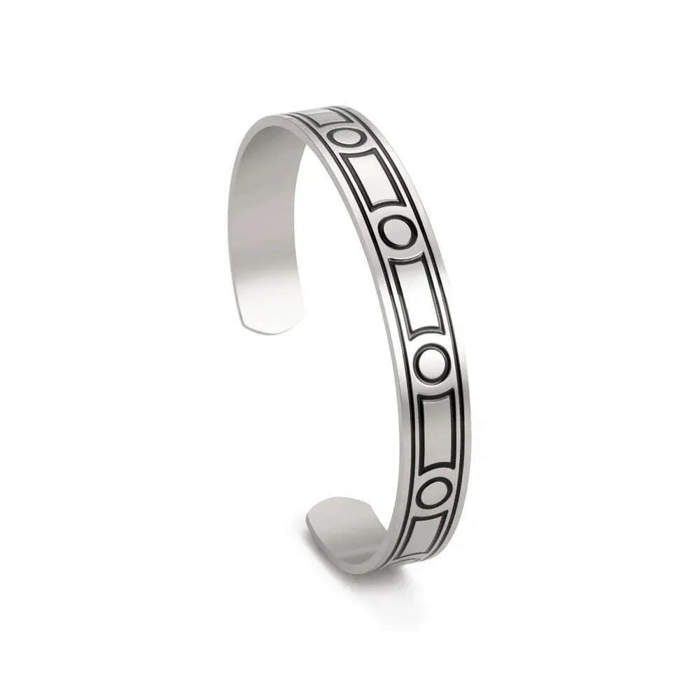 Skyrim Viking Triquetra Cuff Bangle for Women Men Stainless Steel Good Luck Amulet Vintage Celtics Irish Knots Bracelet Jewelry