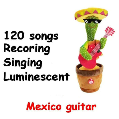 Smart Electronic Plush Toy for Baby Singing Dancing Talking and Sound Recording Cactus Toys for Kids Xmas Gifts for Children