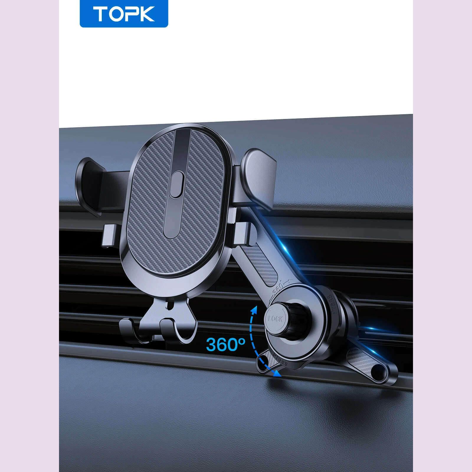 TOPK Car Phone Holder Mobile Support for the Car Air Vent Cell Phone holder Mount for Car for tesla bmw jeep toyota citroen