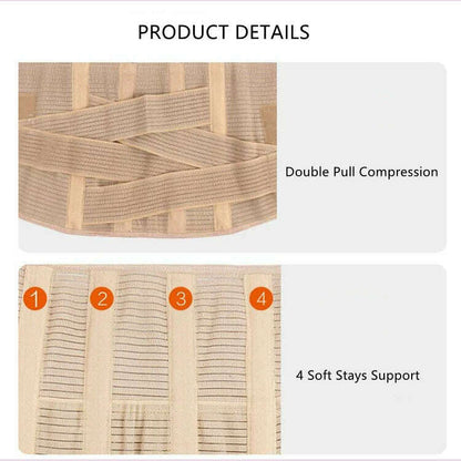 Upgrade Widen Back Brace Support Belt Breathable Compression Waist Trainer Lumbar Support Herniated Disc Waist Pain Relief Belts