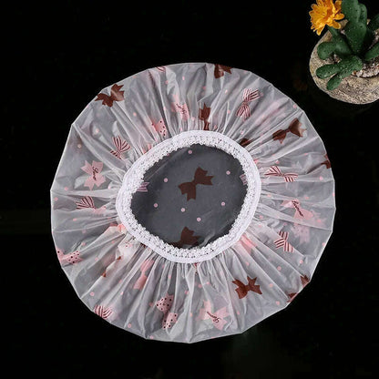 Waterproof Bath Hat Thickened Waterproof and Oil Fume Cap Women Spa Hair Salon Supplies Shower Cap Bathroom Caps Accessories