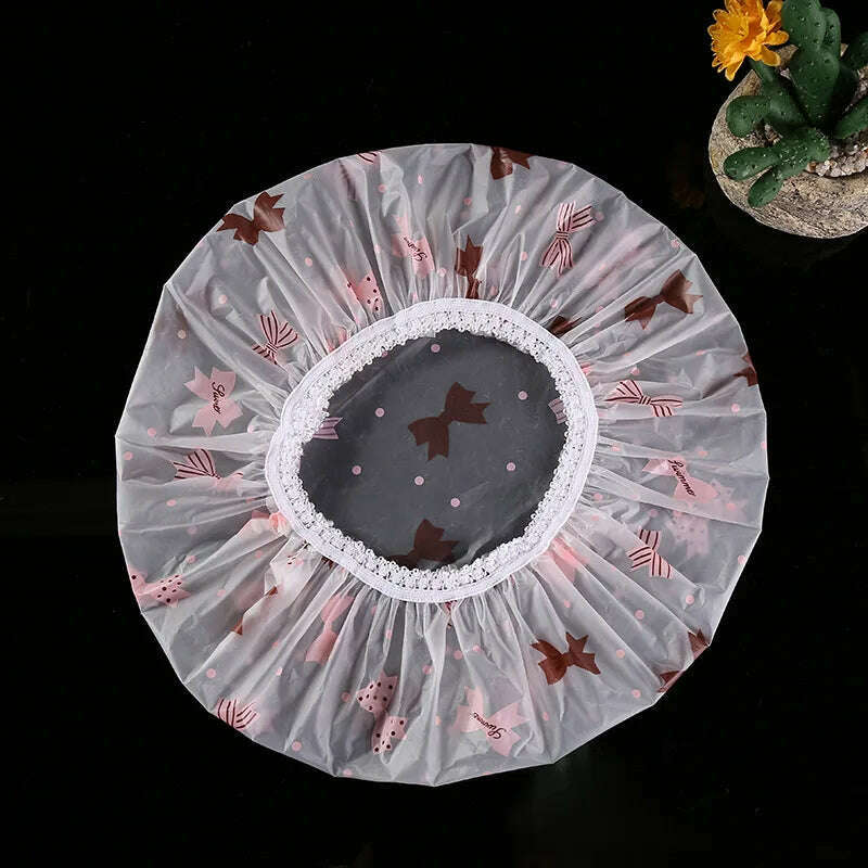 Waterproof Bath Hat Thickened Waterproof and Oil Fume Cap Women Spa Hair Salon Supplies Shower Cap Bathroom Caps Accessories