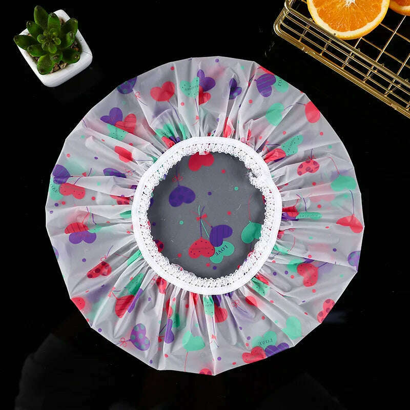 Waterproof Bath Hat Thickened Waterproof and Oil Fume Cap Women Spa Hair Salon Supplies Shower Cap Bathroom Caps Accessories