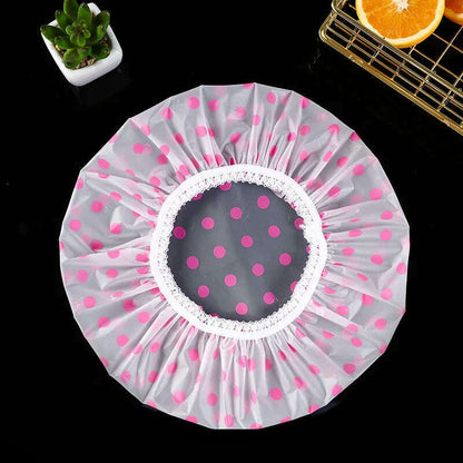 Waterproof Bath Hat Thickened Waterproof and Oil Fume Cap Women Spa Hair Salon Supplies Shower Cap Bathroom Caps Accessories