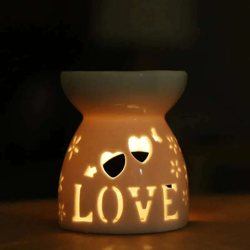 Wax Melt Essential Oil Burner, Ceramic Aroma Burners Diffuser Holder Aromatherapy Tarts Assorted Wax Scented Candle Warmer