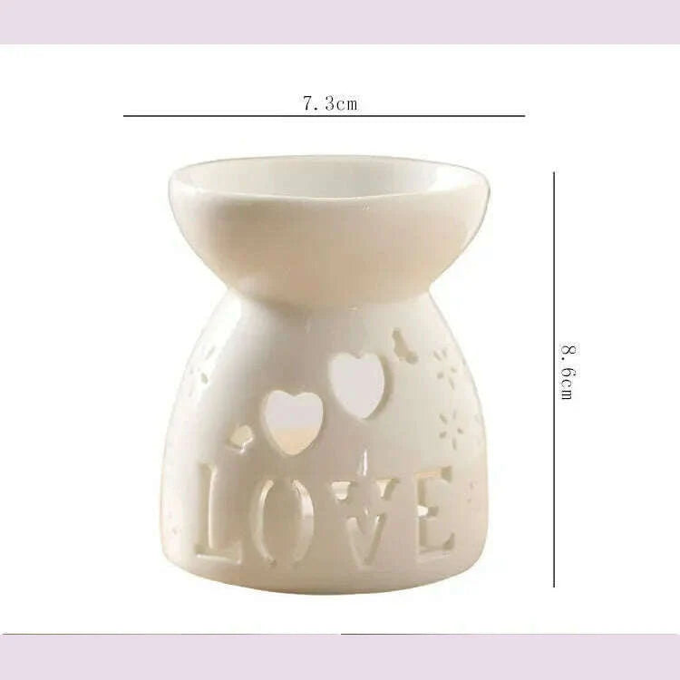 Wax Melt Essential Oil Burner, Ceramic Aroma Burners Diffuser Holder Aromatherapy Tarts Assorted Wax Scented Candle Warmer