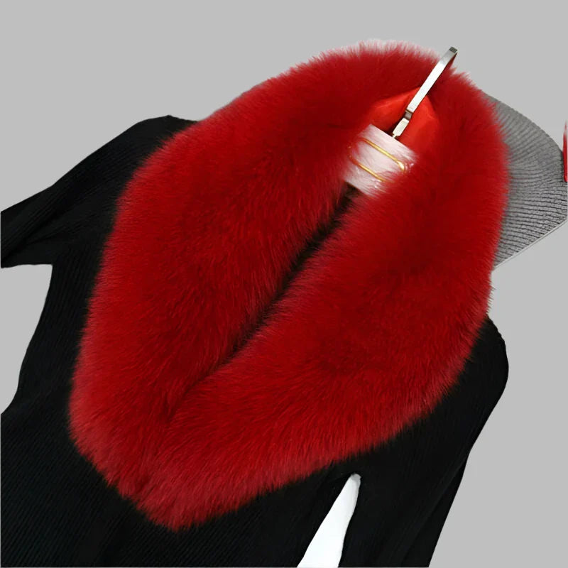 Winter Real Fox Fur Collar Woman Black Natural Fur Scarf Shawl For Women Collars Wraps Neck Warmer Fur Scarves Luxery Scarf Men