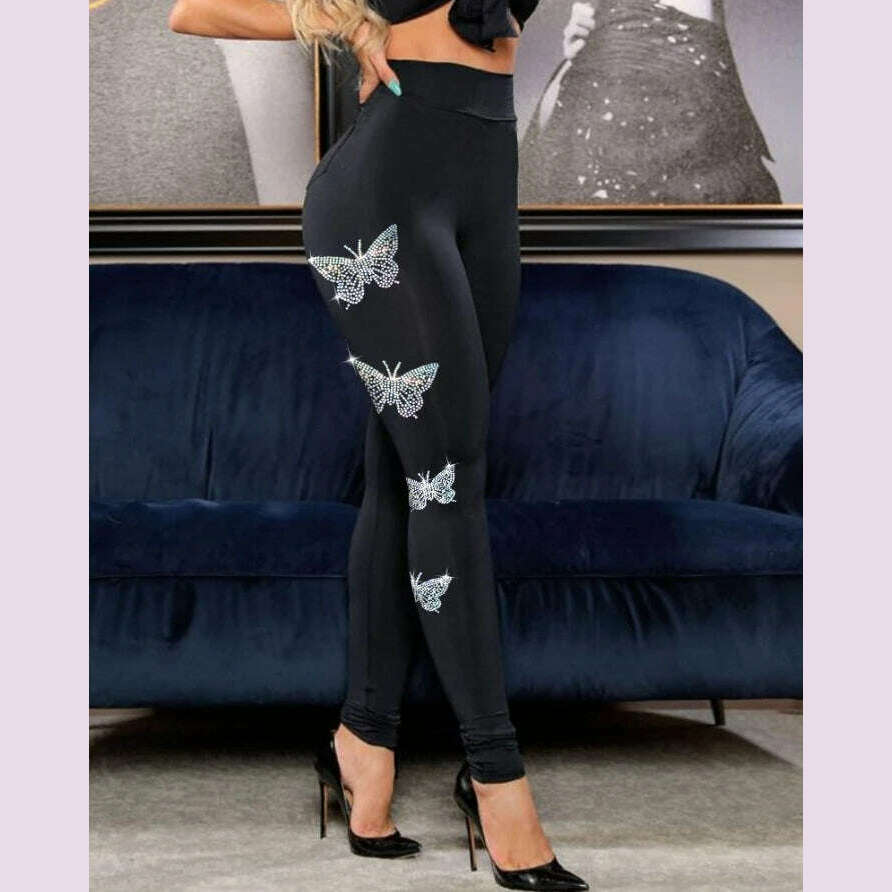 Women's pants casual Eyelet Tie Leggings 2022 summer autumn spring new fashion skinny female trouser slim ladies outfits