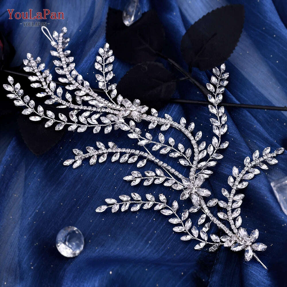 YouLaPan HP434 Bridal Headband Rhinestone Women Headwear Bride Crowns Tiaras Wedding Hair Accessories Pageant Party Headdress