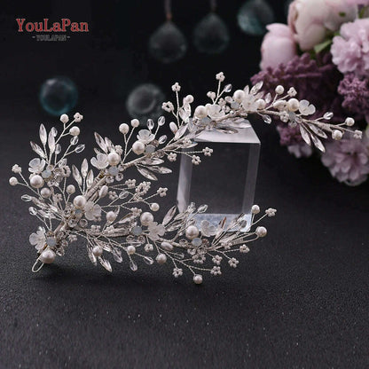YouLaPan HP434 Bridal Headband Rhinestone Women Headwear Bride Crowns Tiaras Wedding Hair Accessories Pageant Party Headdress