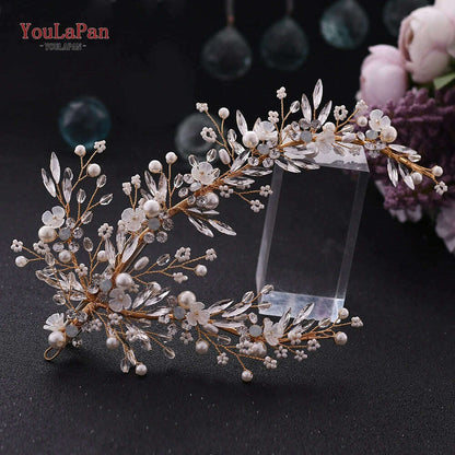 YouLaPan HP434 Bridal Headband Rhinestone Women Headwear Bride Crowns Tiaras Wedding Hair Accessories Pageant Party Headdress