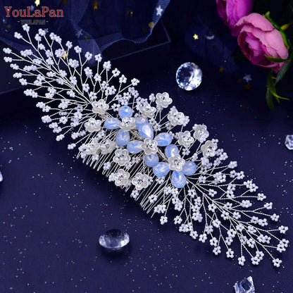 YouLaPan HP434 Bridal Headband Rhinestone Women Headwear Bride Crowns Tiaras Wedding Hair Accessories Pageant Party Headdress