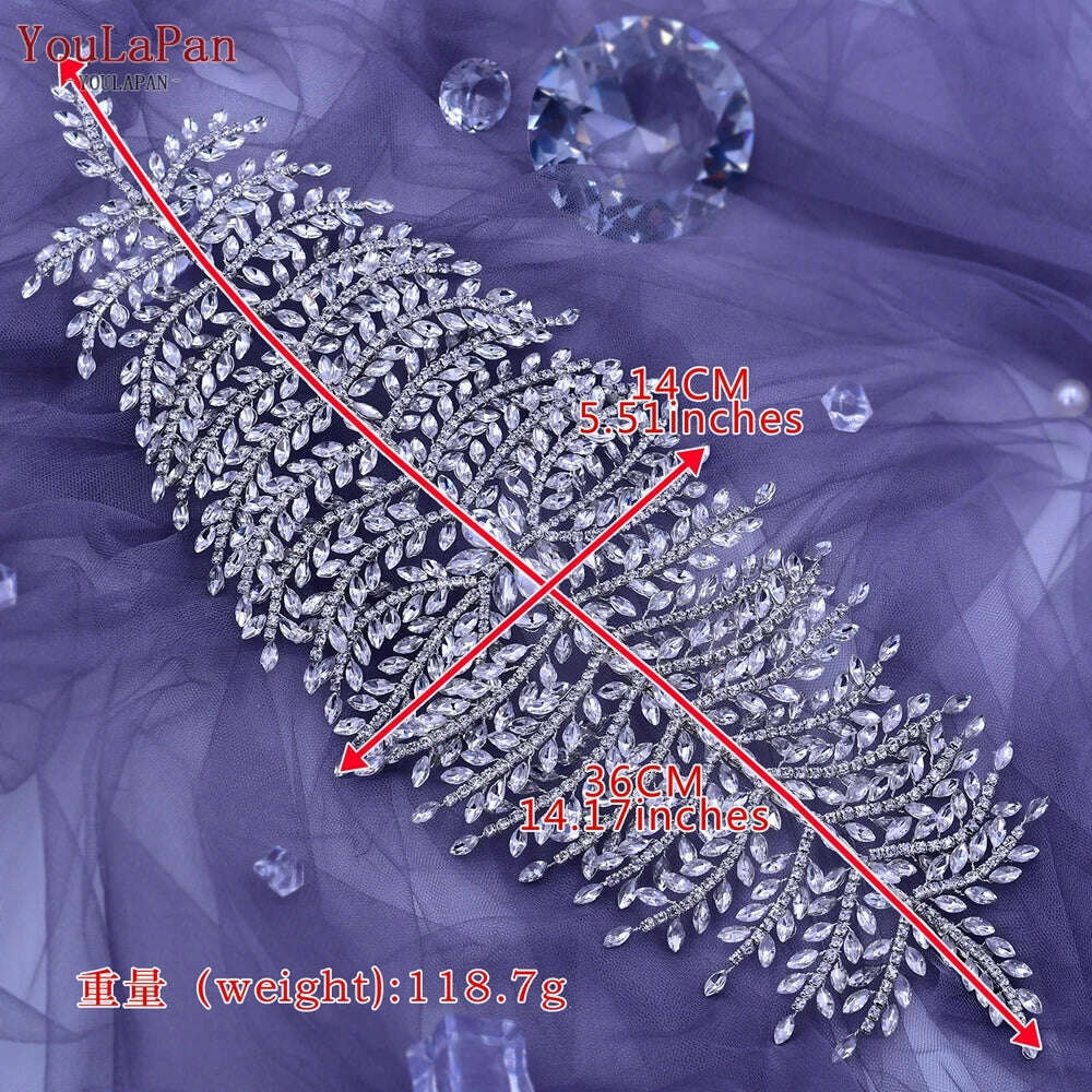 YouLaPan HP435 Wedding Tiara Crystal Bridal Headband Women Hair Crown Bridal Hair Accessories Bride Headpieces for Party Banquet