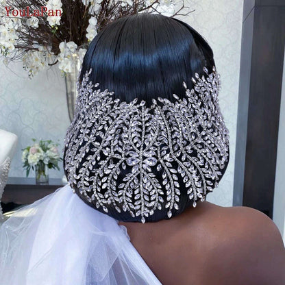 YouLaPan HP435 Wedding Tiara Crystal Bridal Headband Women Hair Crown Bridal Hair Accessories Bride Headpieces for Party Banquet