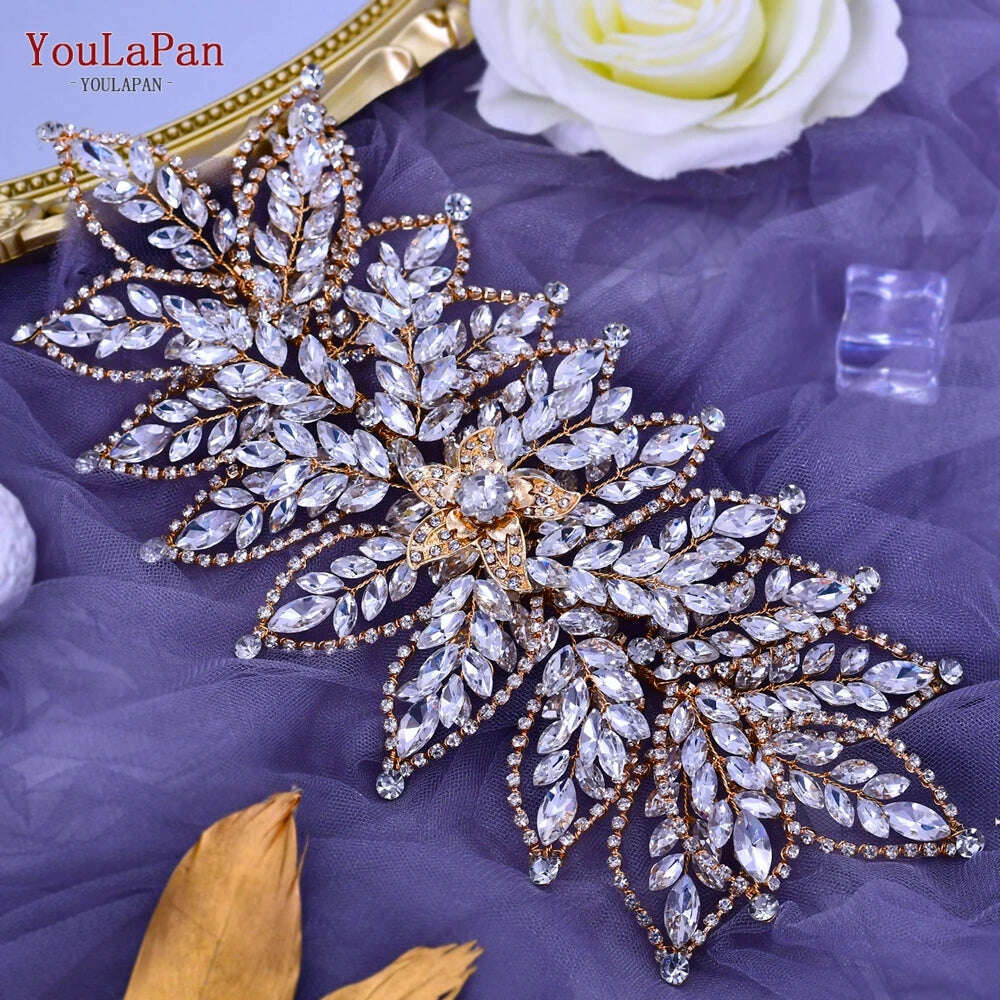 YouLaPan HP435 Wedding Tiara Crystal Bridal Headband Women Hair Crown Bridal Hair Accessories Bride Headpieces for Party Banquet